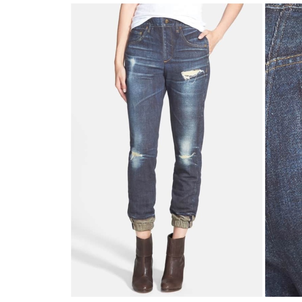 RAG & BONE “Pajama Jean” Denim printed jogger